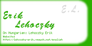 erik lehoczky business card